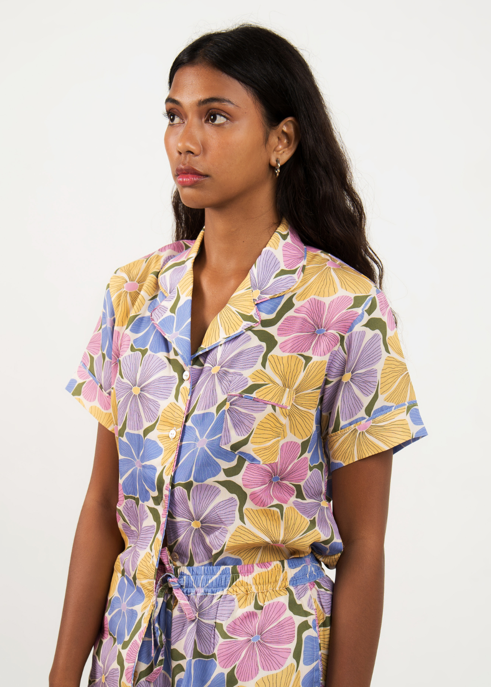 Bonne Fin Pajamas in Yellow Floral